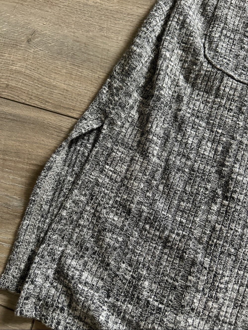 Grey Open-Front Longline Cardigan Sweater - Picture 10 of 12
